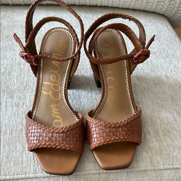 Sam Edelman Tan Braided Heels - Picture 1 of 7